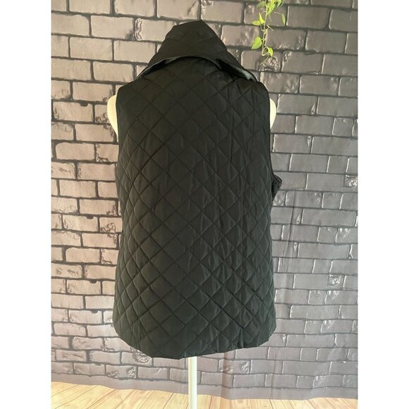 Soft Surroundings Black Crossover Snowline Puffer Vest XS - Picture 4 of 7